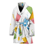 Colorful French Fries Pattern Women Bathrobe