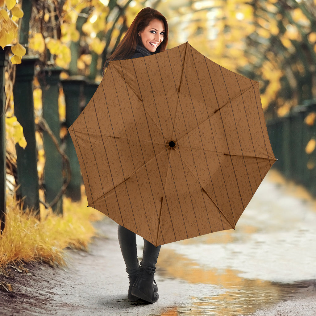 Wood Printed Pattern Print Design 03 Umbrella