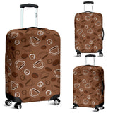 Coffee Cup and Coffe Bean Pattern Luggage Covers