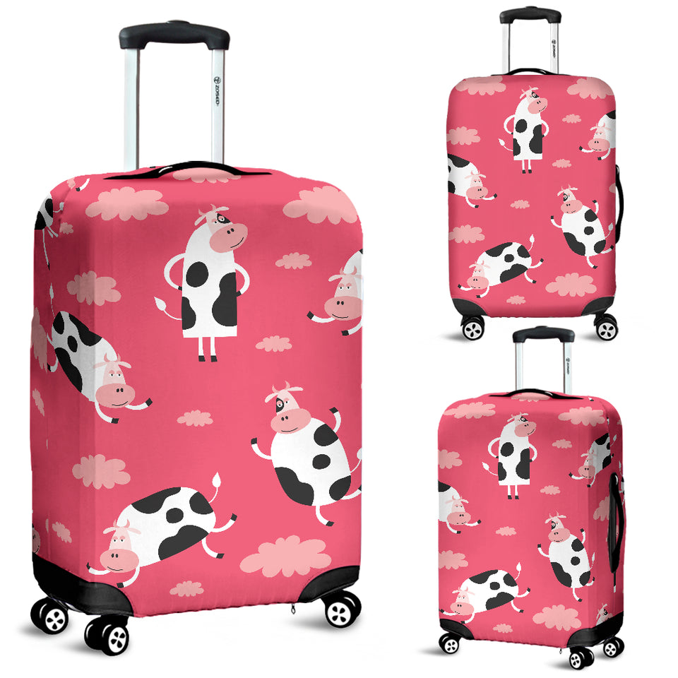 Cow Pattern Pink Background Luggage Covers