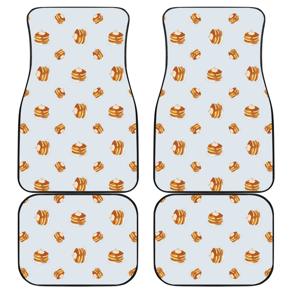 Pancake Pattern Print Design 03 Front and Back Car Mats