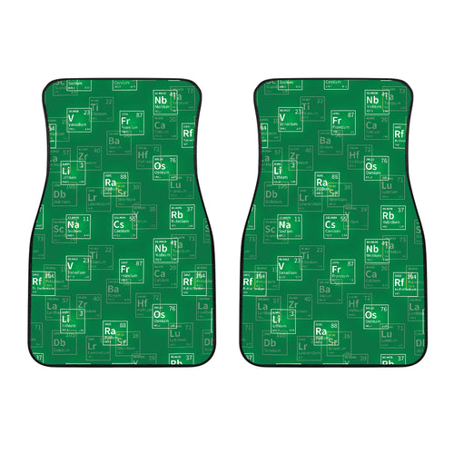 Chemistry Periodic Table Pattern Print Design 01 Front Car Mats