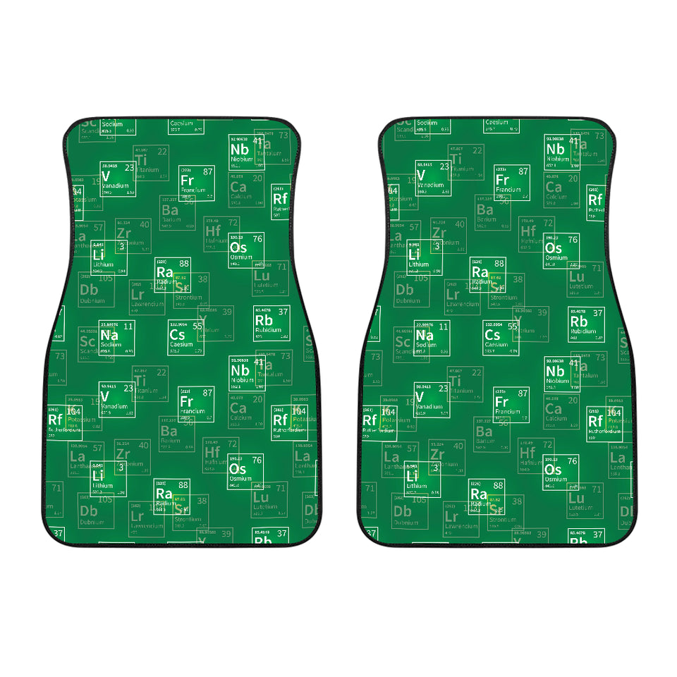 Chemistry Periodic Table Pattern Print Design 01 Front Car Mats