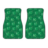 Chemistry Periodic Table Pattern Print Design 01 Front Car Mats