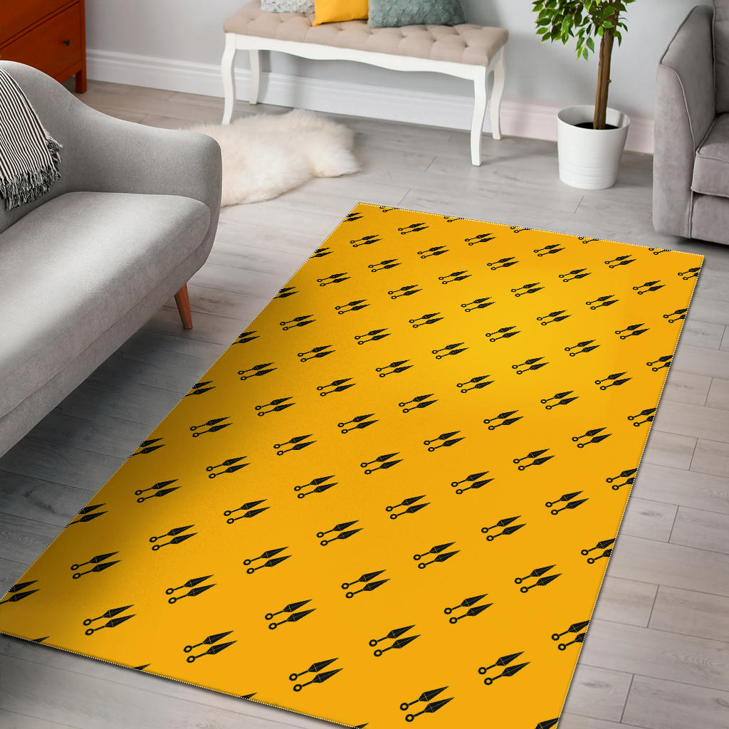 Ninja Weapon Pattern Area Rug