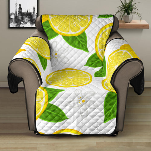 Lemon Flower Pattern Recliner Cover Protector