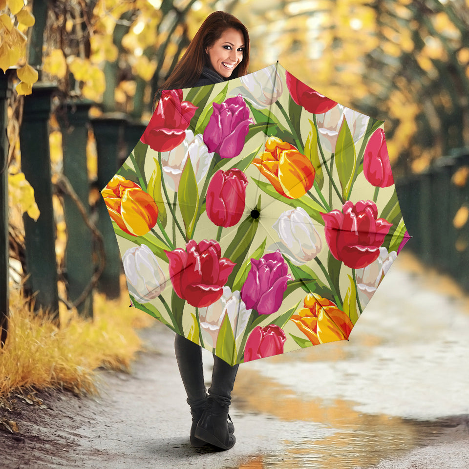 Colorful Tulip Pattern Umbrella