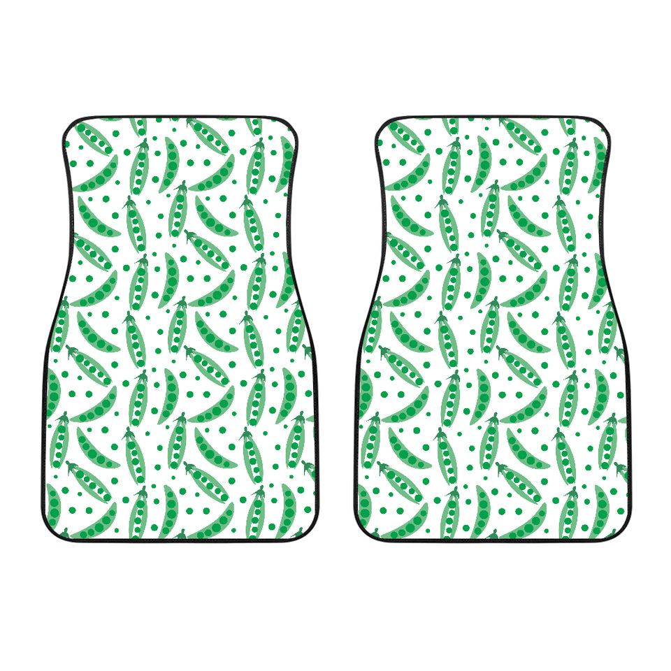 Green Peas Pattern Print Design 01 Front Car Mats