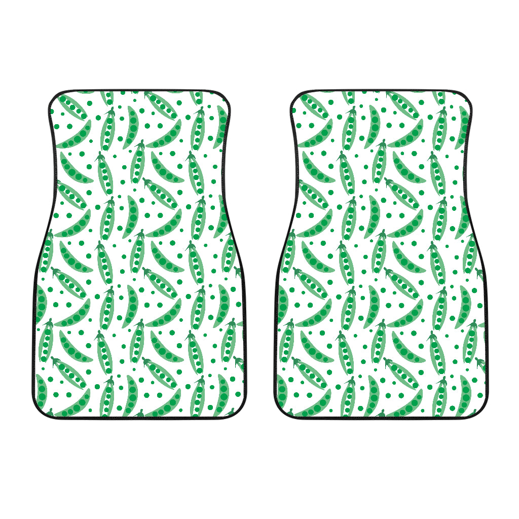 Green Peas Pattern Print Design 01 Front Car Mats