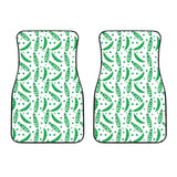 Green Peas Pattern Print Design 01 Front Car Mats