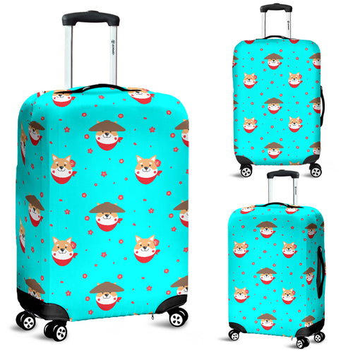 Shiba Inu Japanese Hat Pattern Luggage Covers