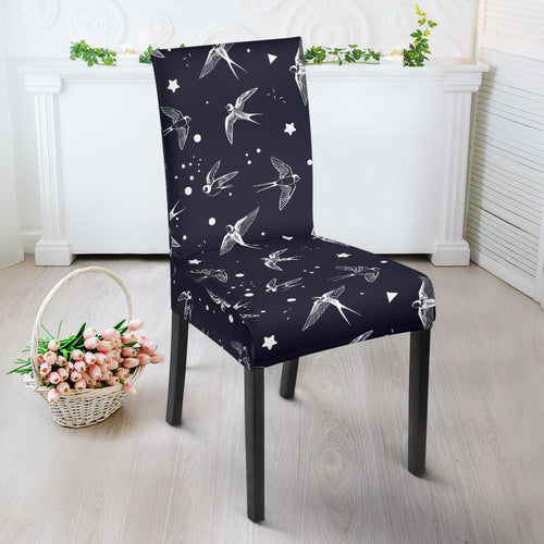 Swallow Pattern Print Design 02 Dining Chair Slipcover