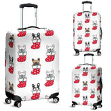 French Bulldog in Sock Pattern Luggage Covers