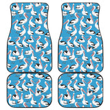 Pelican Pattern Print Design 04 Front and Back Car Mats