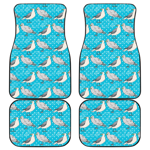 Seagull Pattern Print Design 02 Front and Back Car Mats