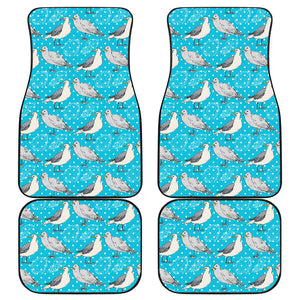 Seagull Pattern Print Design 02 Front and Back Car Mats