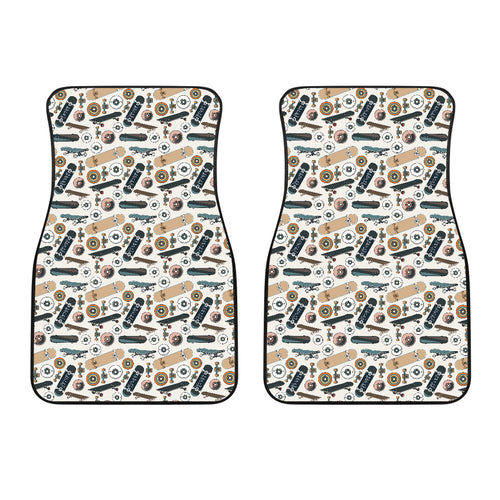 Skate Board Pattern Print Design 01 Front Car Mats