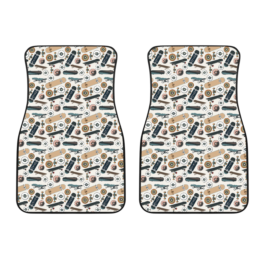 Skate Board Pattern Print Design 01 Front Car Mats