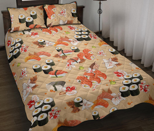 Sushi Pattern Quilt Bed Set