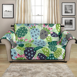 Cactus Pattern Background Loveseat Couch Cover Protector