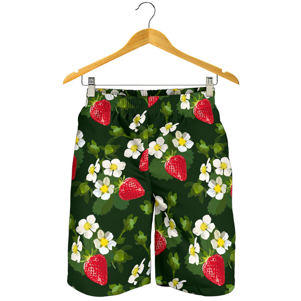 Strawberry Pattern Background Men Shorts