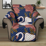 Swan Rose Pattern Recliner Cover Protector