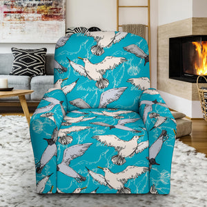 Seagull Pattern Print Design 03 Recliner Chair Slipcover