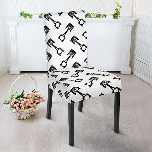 Engine Piston Theme Background Pattern Print Design 05 Dining Chair Slipcover