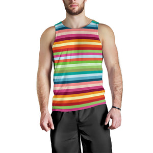 Rainbow Pattern Men Tank Top