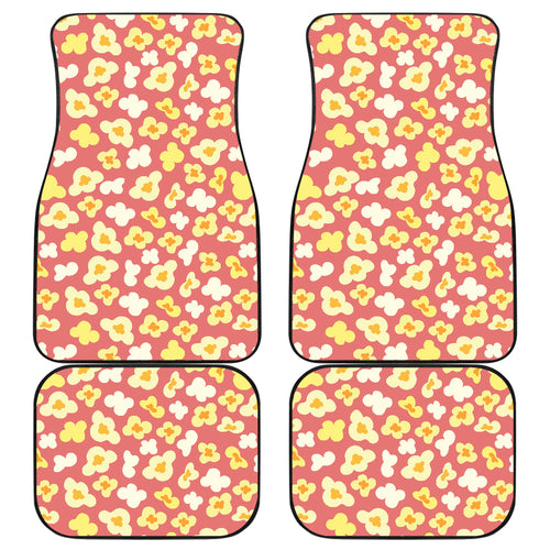 Popcorn Pattern Print Design 01 Front and Back Car Mats