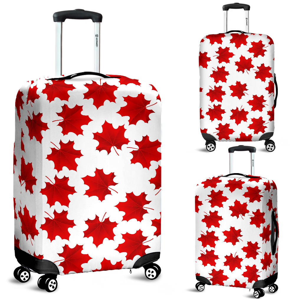 Red Maple Leaves Pattern Luggage Covers