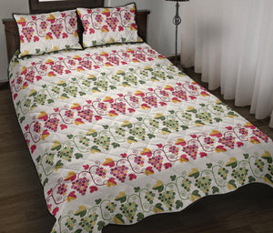 Grape Grahpic Decorative Pattern Quilt Bed Set