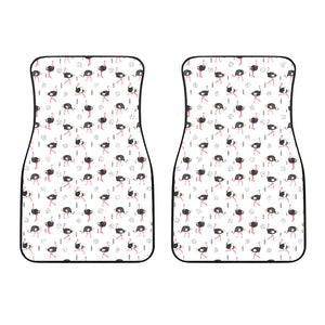 Ostrich Pattern Print Design 02 Front Car Mats