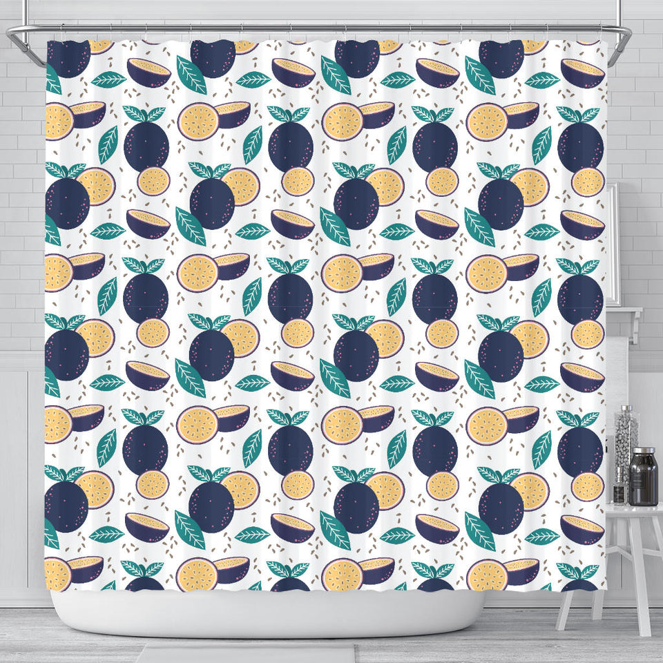 Passion Fruit Pattern Shower Curtain Fulfilled In US