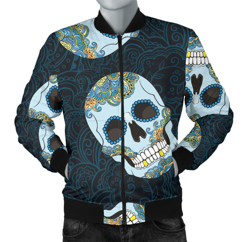 Suger Skull Pattern Men Bomber Jacket