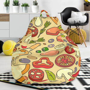 Pizza Pattern Background Bean Bag Cover