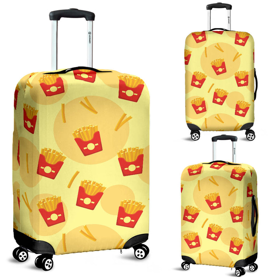 French Fries Pattern Background Luggage Covers