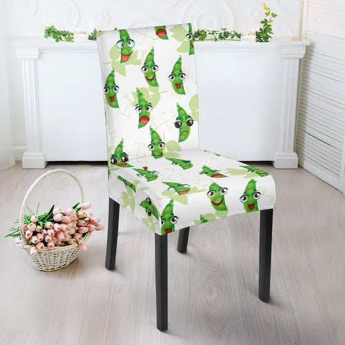 Green Peas Pattern Print Design 04 Dining Chair Slipcover
