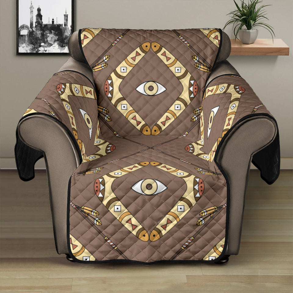 Traditional Boomerang Aboriginal Pattern Recliner Cover Protector