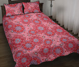 Indian Pink Pattern Quilt Bed Set