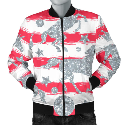 Unicorn Silver Pattern Men Bomber Jacket