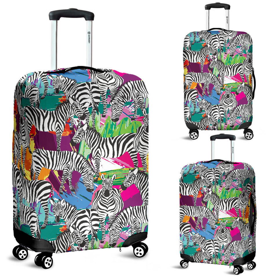 Zebra Colorful Pattern Luggage Covers