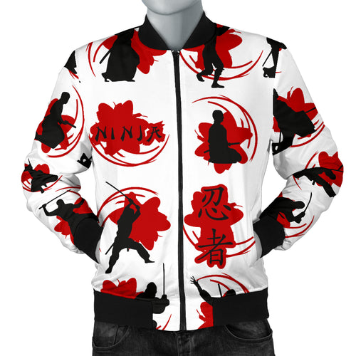 Ninja Pattern Men Bomber Jacket