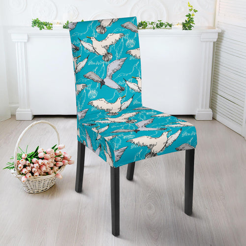 Seagull Pattern Print Design 03 Dining Chair Slipcover