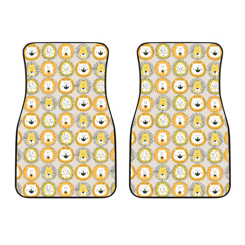 Lion Pattern Print Design 04 Front Car Mats