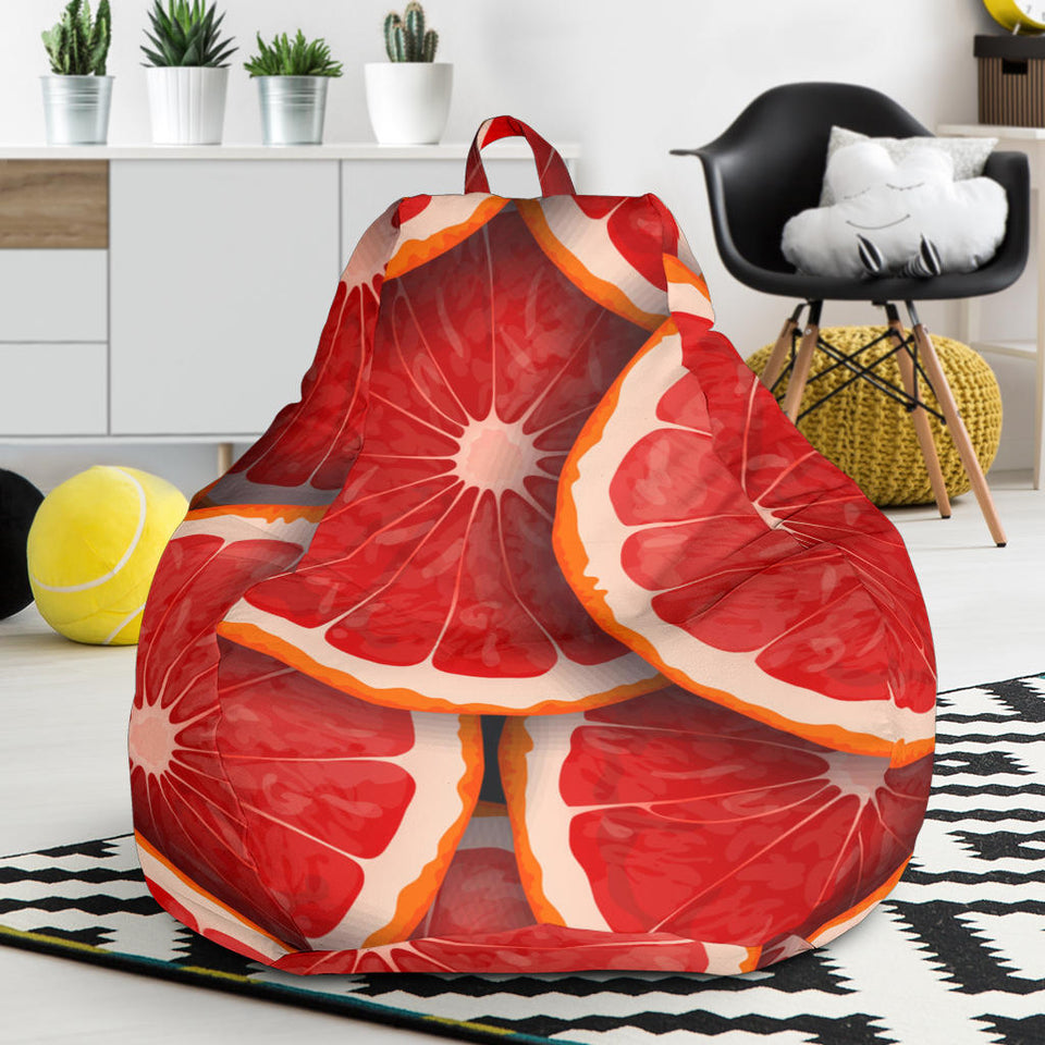 Sliced Grapefruit Pattern Background Bean Bag Cover