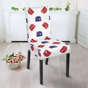 Hamburger Pattern Print Design 04 Dining Chair Slipcover