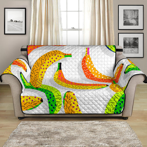 Banana Geometric Pattern Loveseat Couch Cover Protector