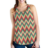 Zigzag Chevron Pattern Women Racerback Tank Top