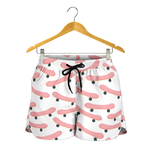 Skate Board Pattern Print Design 05 Women Shorts